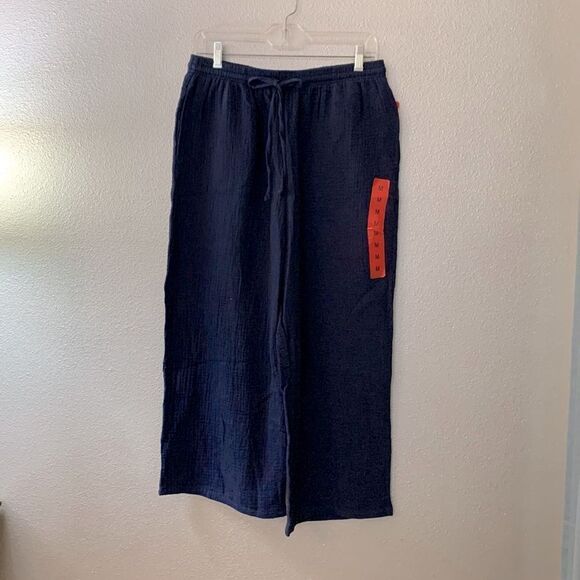 Jessica Simpson Pants - JESSICA Simpson gauze wide leg crop pants pull on drawstring elastic waist NWT